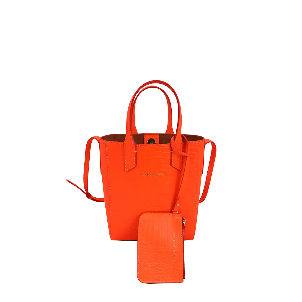 Mini Sarah orange neon tote