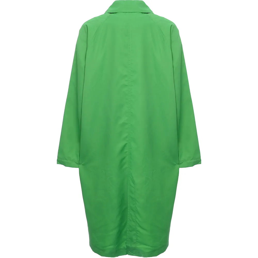 Monki Womens Collared Coat in Bright Green