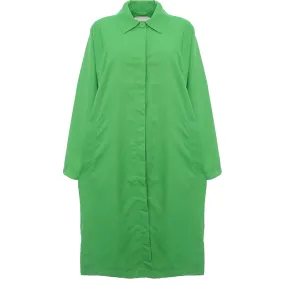 Monki Womens Collared Coat in Bright Green