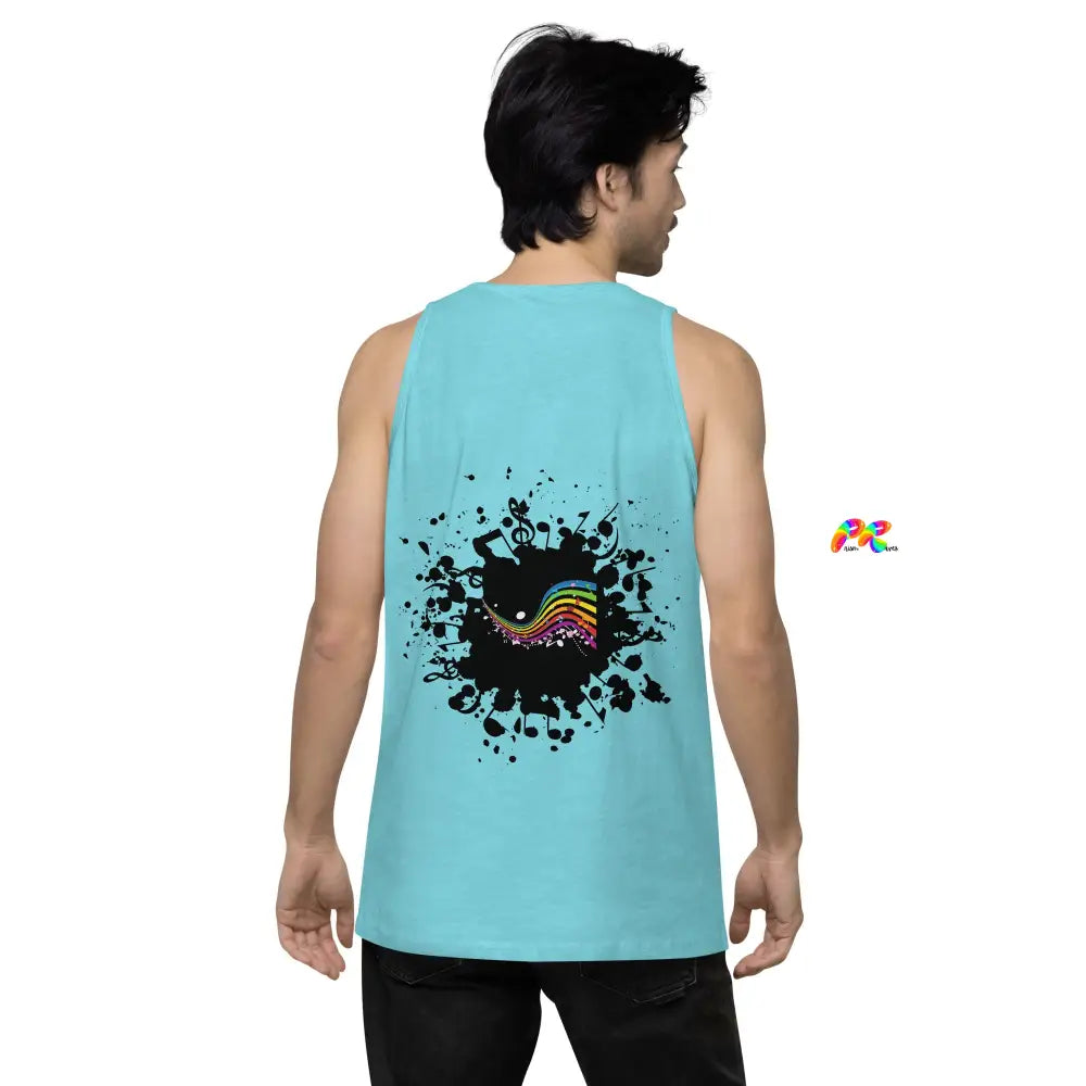 Music Paint Splat Men's Premium Tank Top