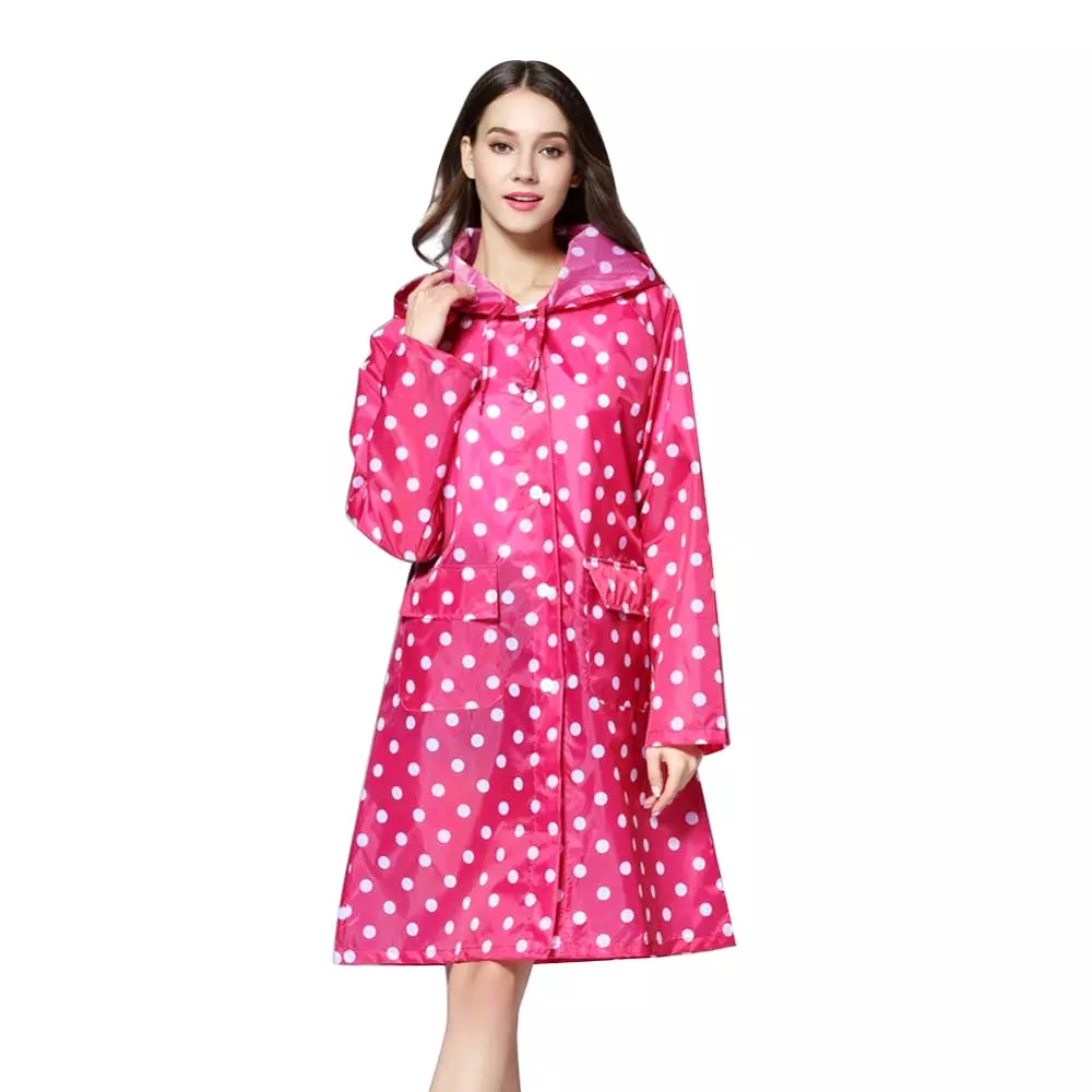 New Arrival!!! Fashion Cute Dots Raincoat Women Poncho Waterproof Rain Wear Outdoor Coat Jacket Suit Wholesale Dropshipping