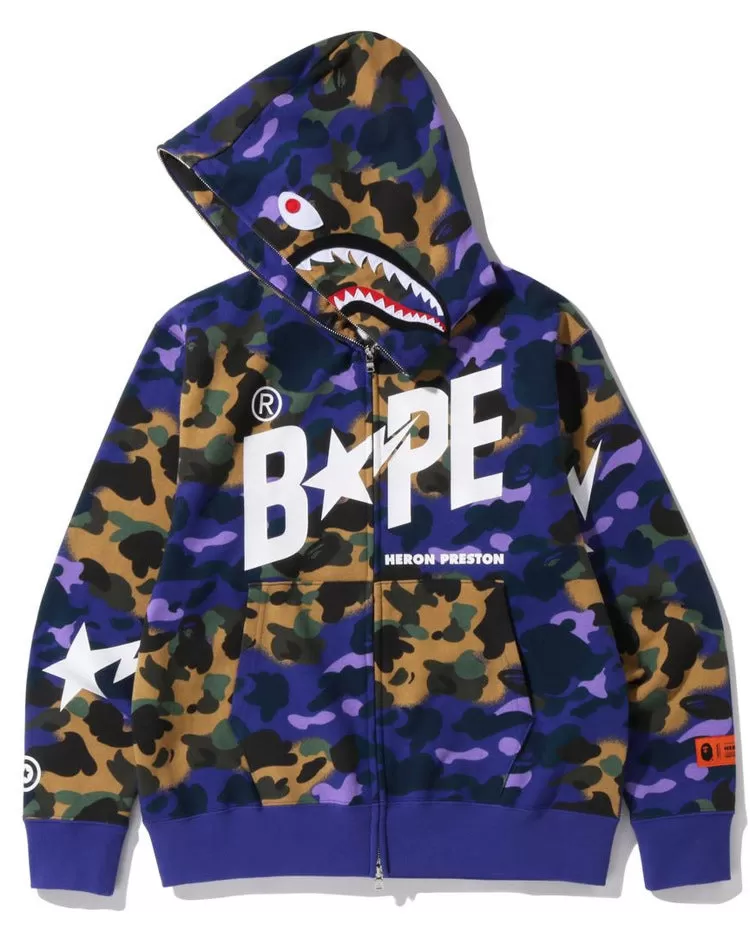 New Design Bape Ape Camo Shark Hoodie