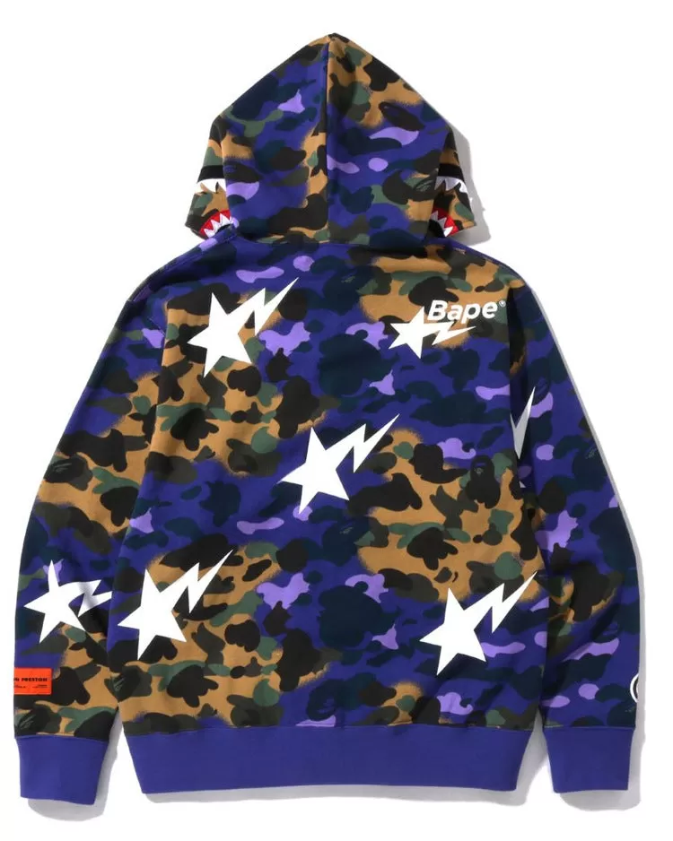 New Design Bape Ape Camo Shark Hoodie