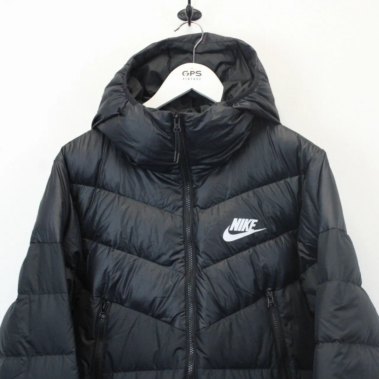 NIKE Down Puffer Jacket Black | Small