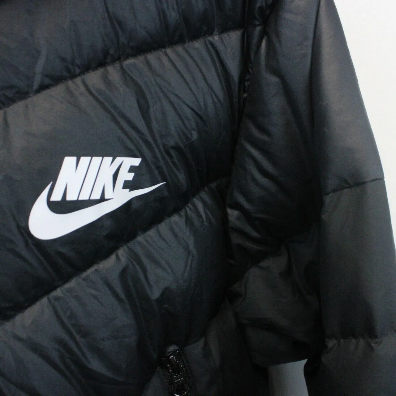 NIKE Down Puffer Jacket Black | Small