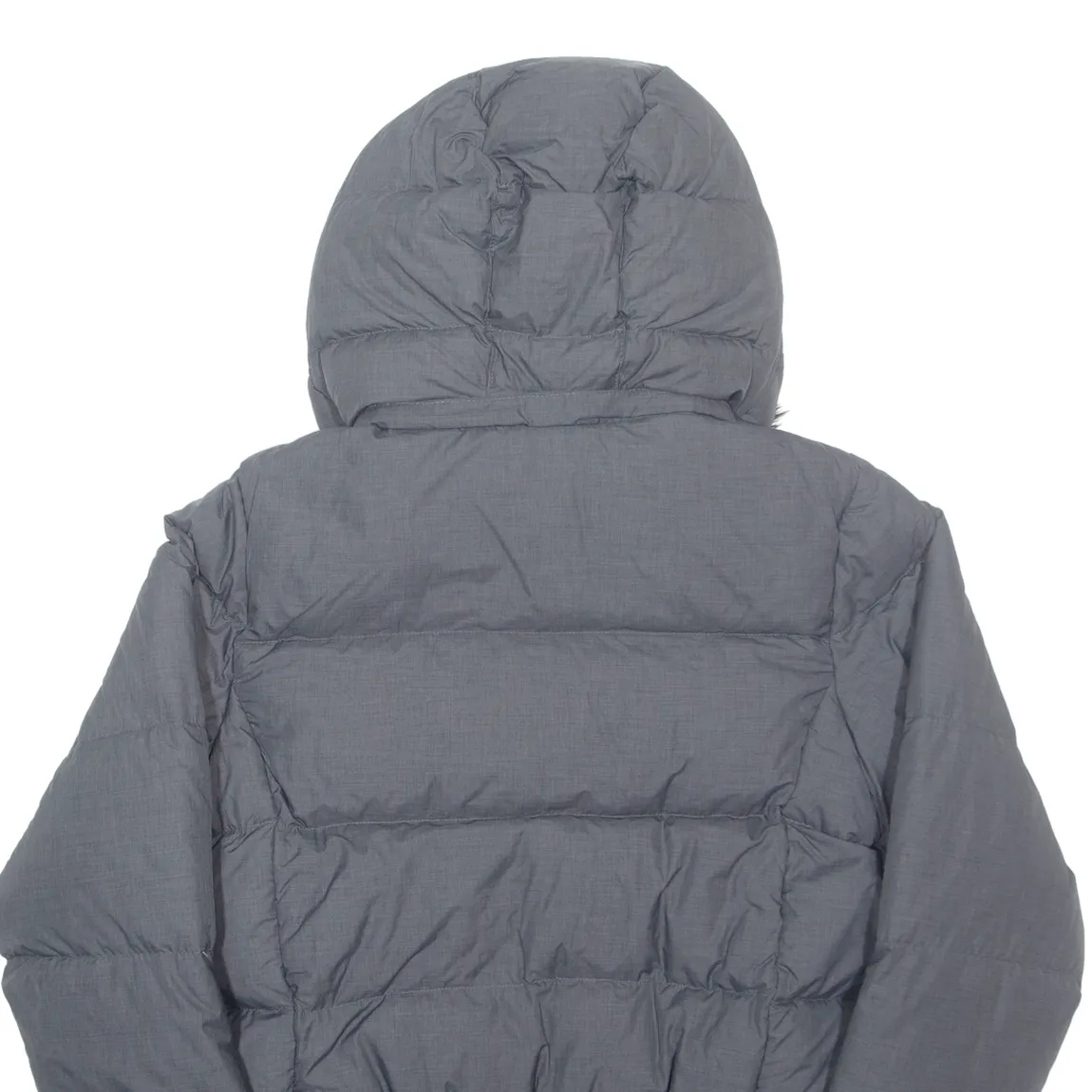 NIKE Womens Puffer Jacket Grey Nylon Hooded M