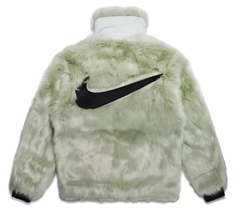 Nike x Ambush Women's Reversible Faux Fur Coat Jade Horizon/Black