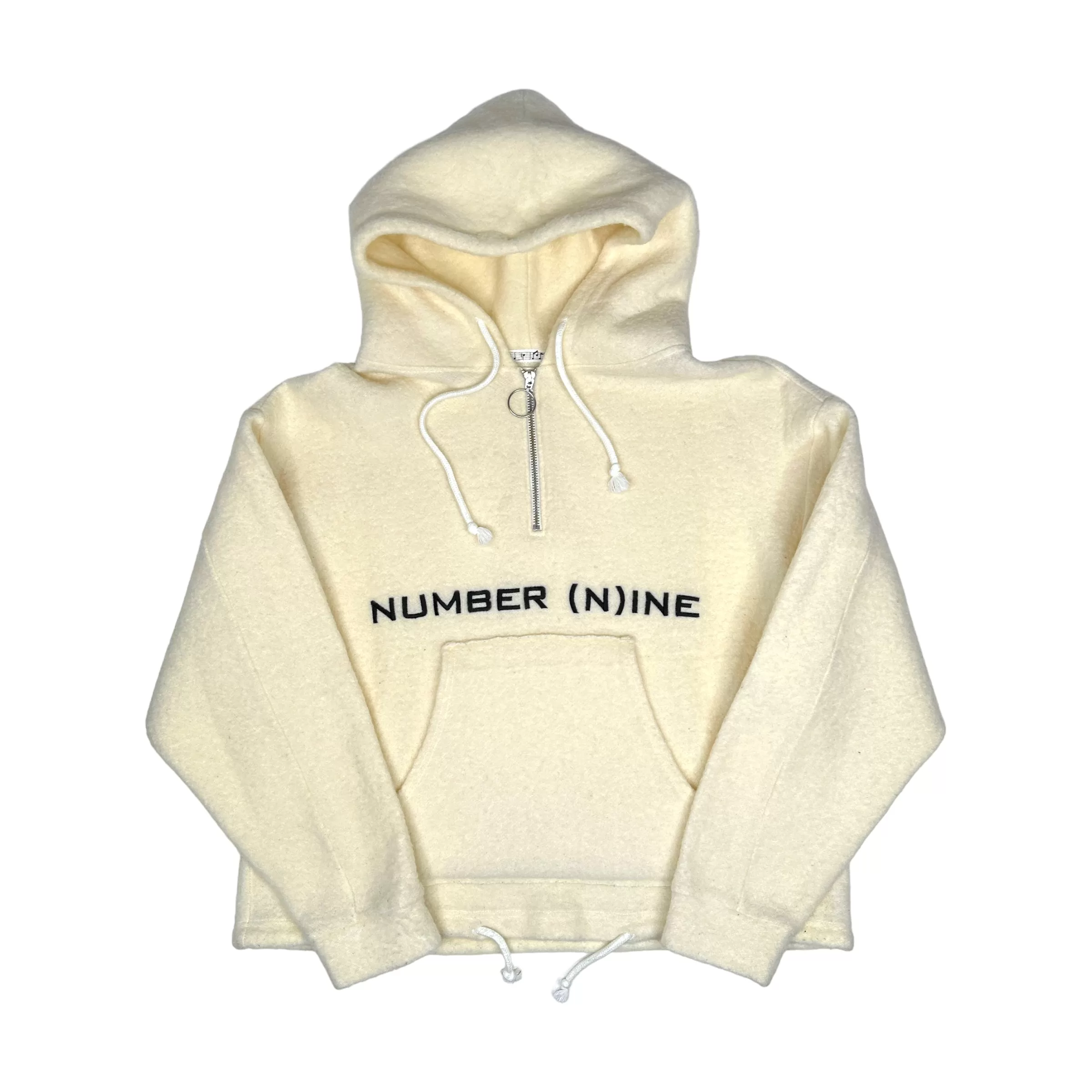 NUMBER(N)INE QUARTER ZIP FLEECE HOODIE