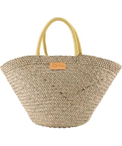 Ohsun Women's Brown Nora Straw Beach Bag