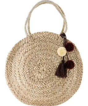 Ohsun Women's Neutrals Phoebe Straw Beach Bag