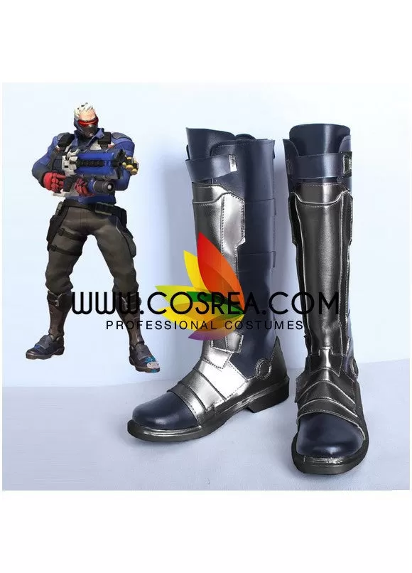 Overwatch Soldier 76 Cosplay Shoes