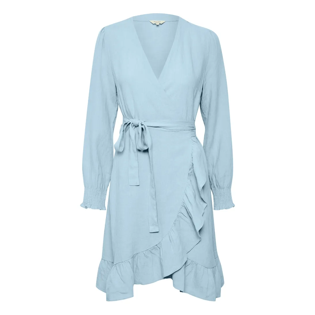 Part Two Sol Pure Linen Wrap Dress in Crystal Blue 7507