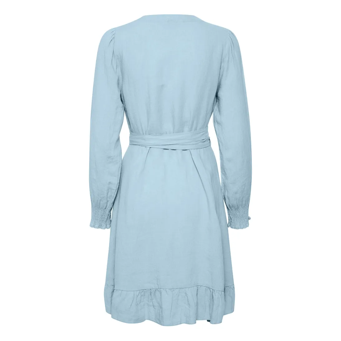 Part Two Sol Pure Linen Wrap Dress in Crystal Blue 7507