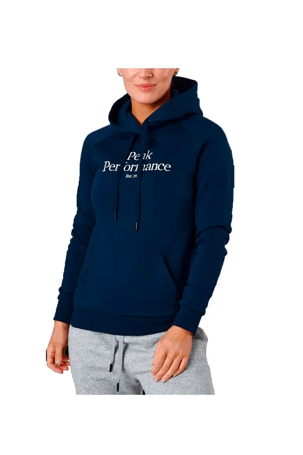 Peak Performance Women Essential Logo Hoodie Navy