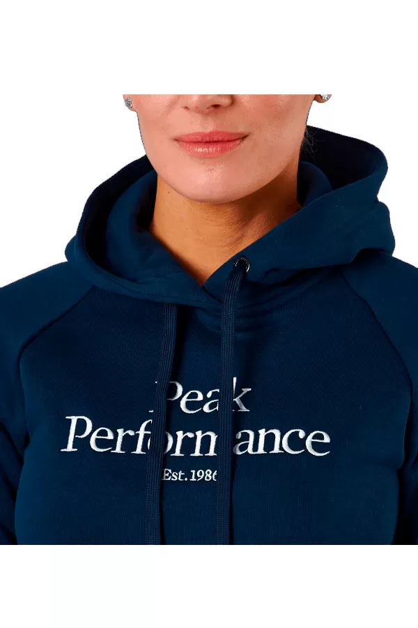 Peak Performance Women Essential Logo Hoodie Navy