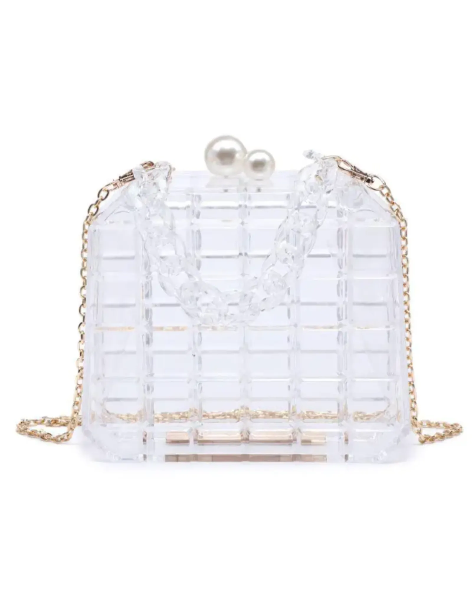   Pearl/Clear Evening Bag