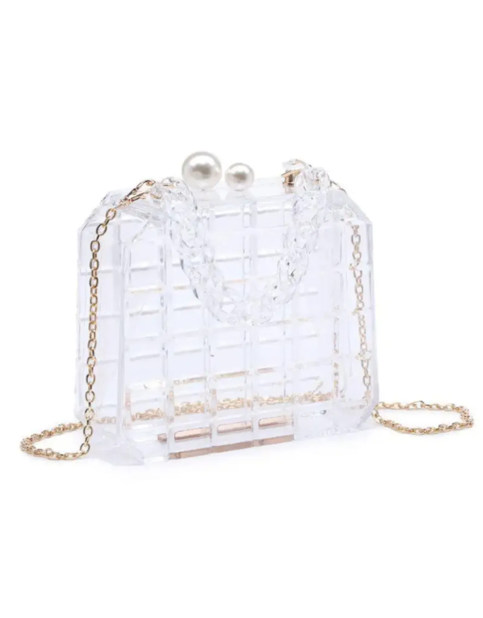   Pearl/Clear Evening Bag