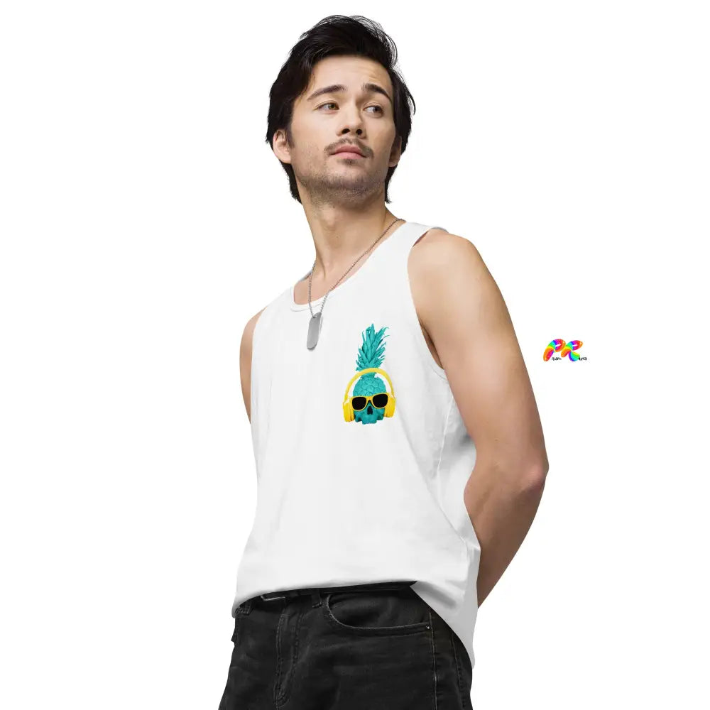 Pineapple with Headphones Men's Tank Top