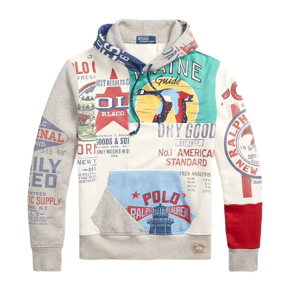 Polo Ralph Lauren Seeds Patchwork Pullover Vintage Hoodie