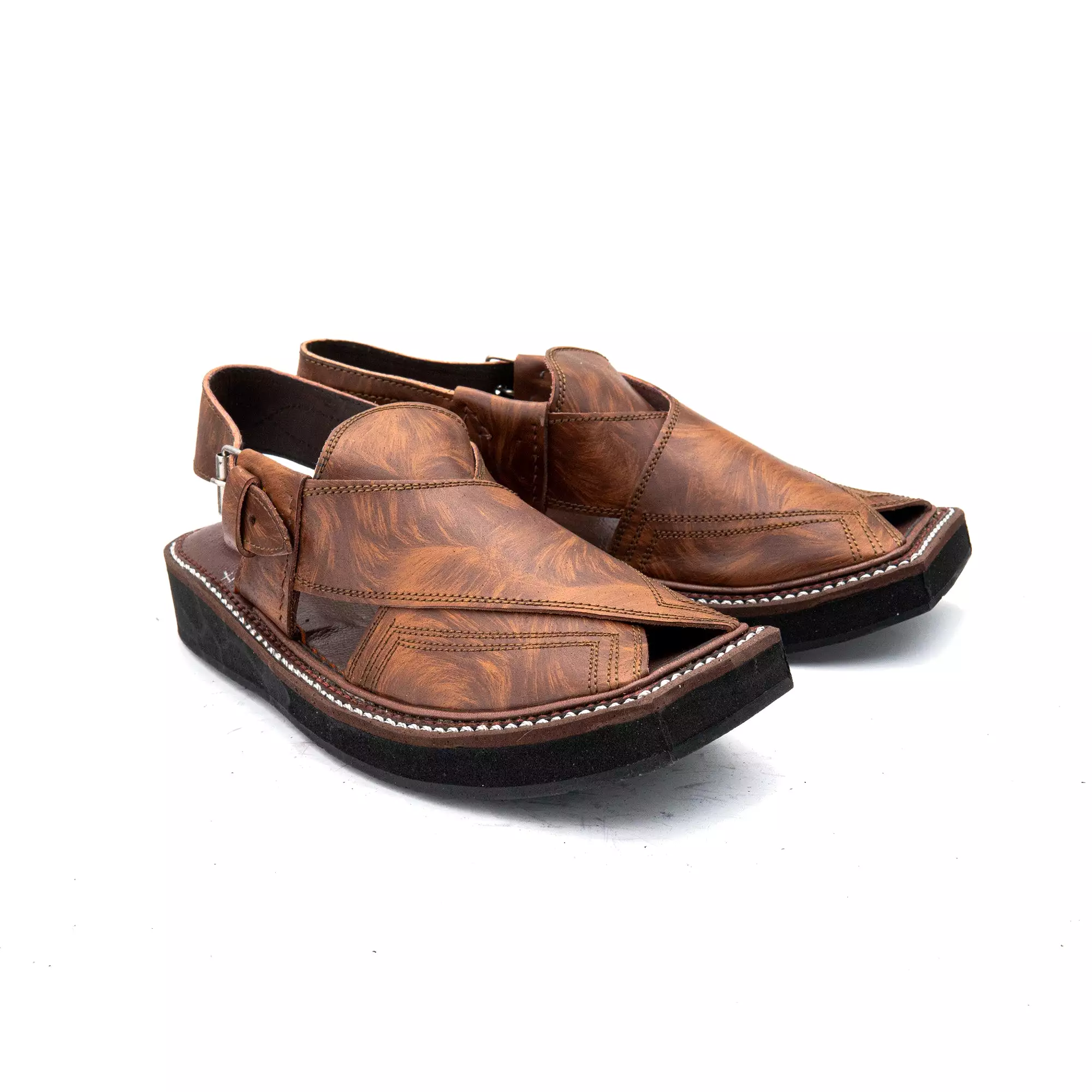 Pure Leather Kaptaan Peshawari Chappal H24