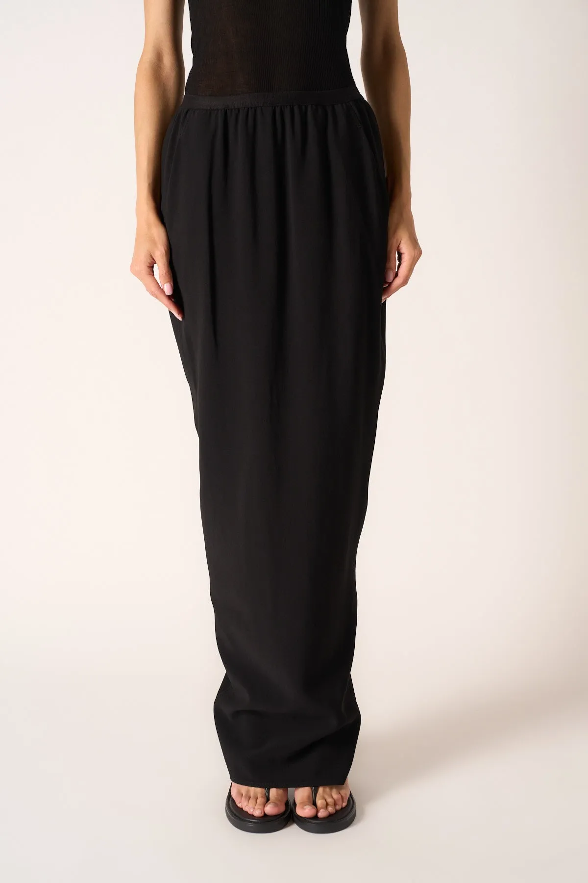 RICK OWENS | SOFT PILLAR LONG SKIRT