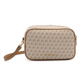 RoccoBarocco 11106  Monogram Camera Bag Compartement Tracolla Donna in Ecopelle White