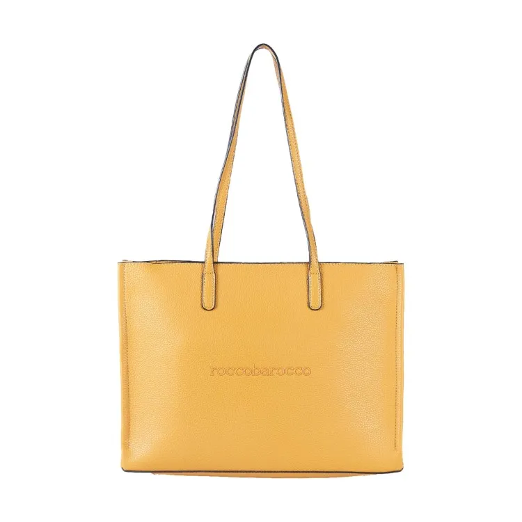 RoccoBarocco 12002 Olivia Shopping Bag Small Borsa Donna in Ecopelle Mustard