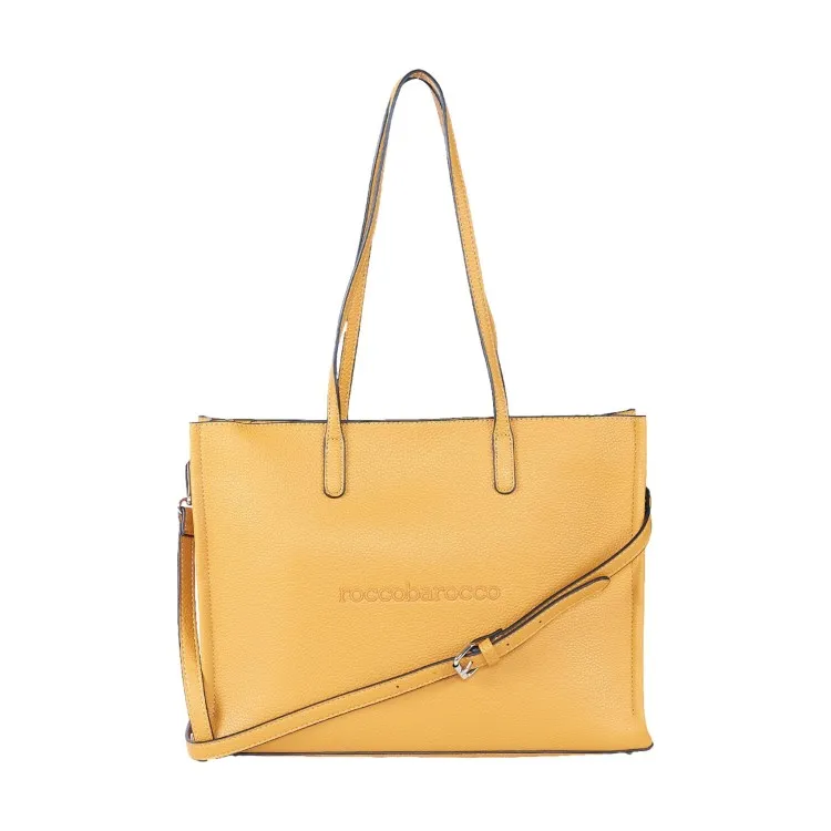 RoccoBarocco 12002 Olivia Shopping Bag Small Borsa Donna in Ecopelle Mustard