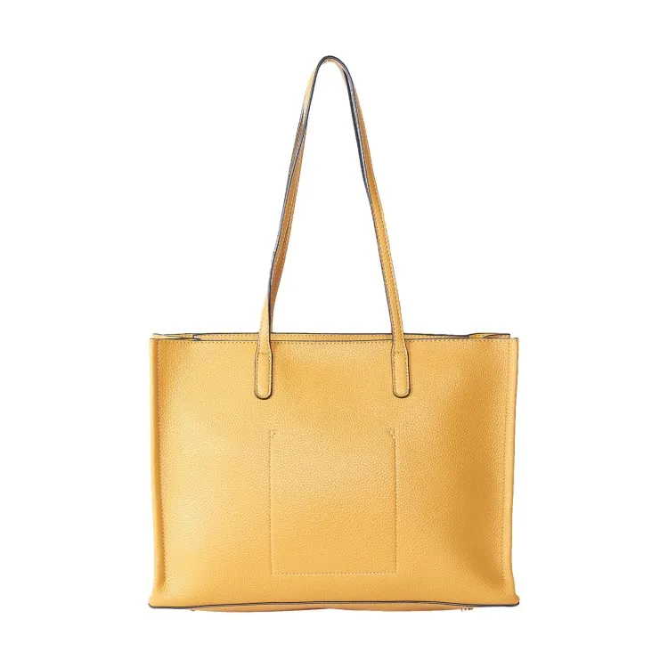 RoccoBarocco 12002 Olivia Shopping Bag Small Borsa Donna in Ecopelle Mustard