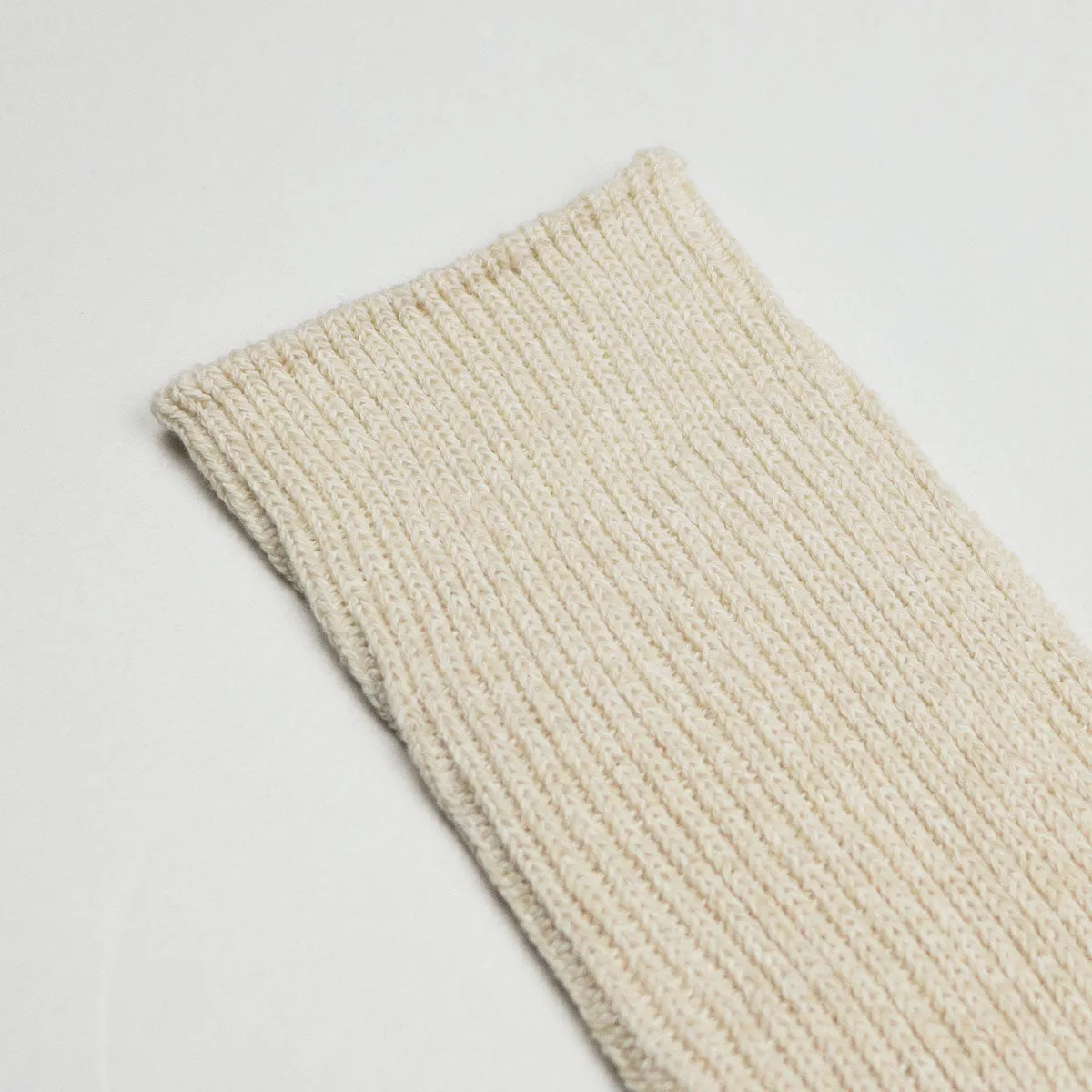 RoToTo - Washi / Recycled Cotton Rib Crew Socks - Raw