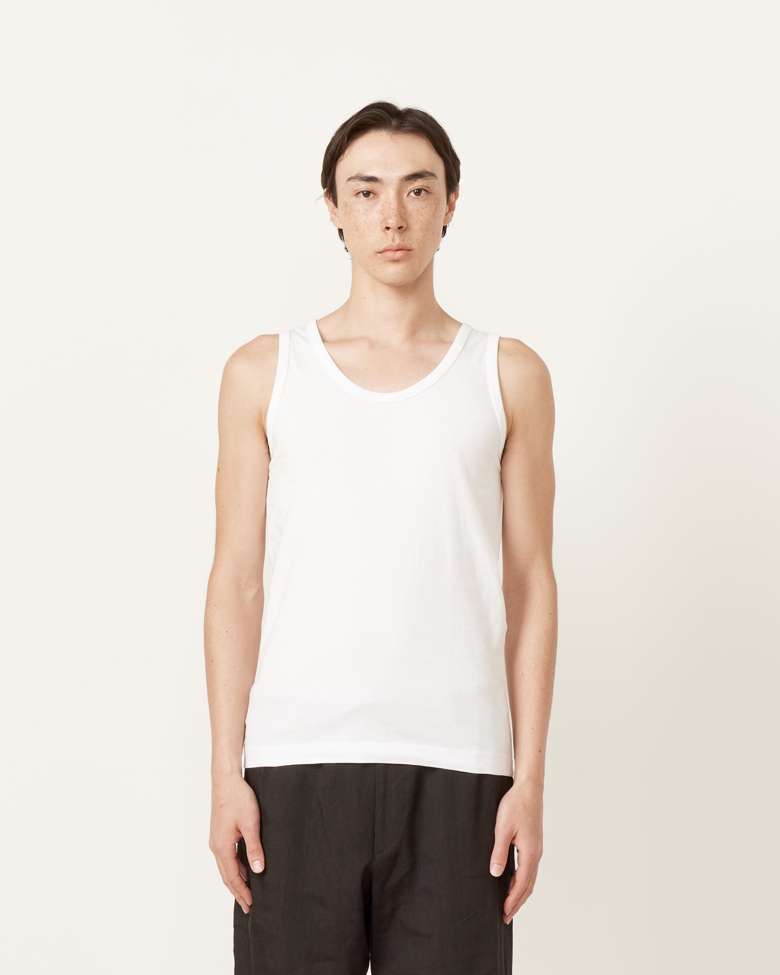 Scoop Neck Tank Top in White