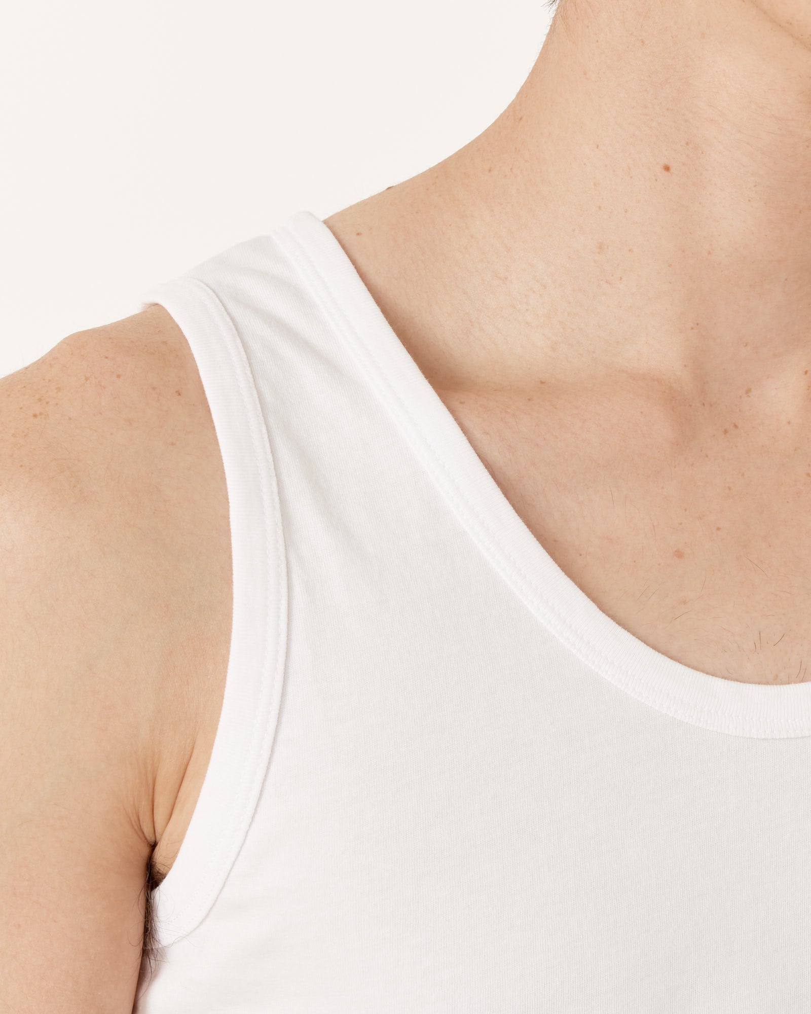 Scoop Neck Tank Top in White