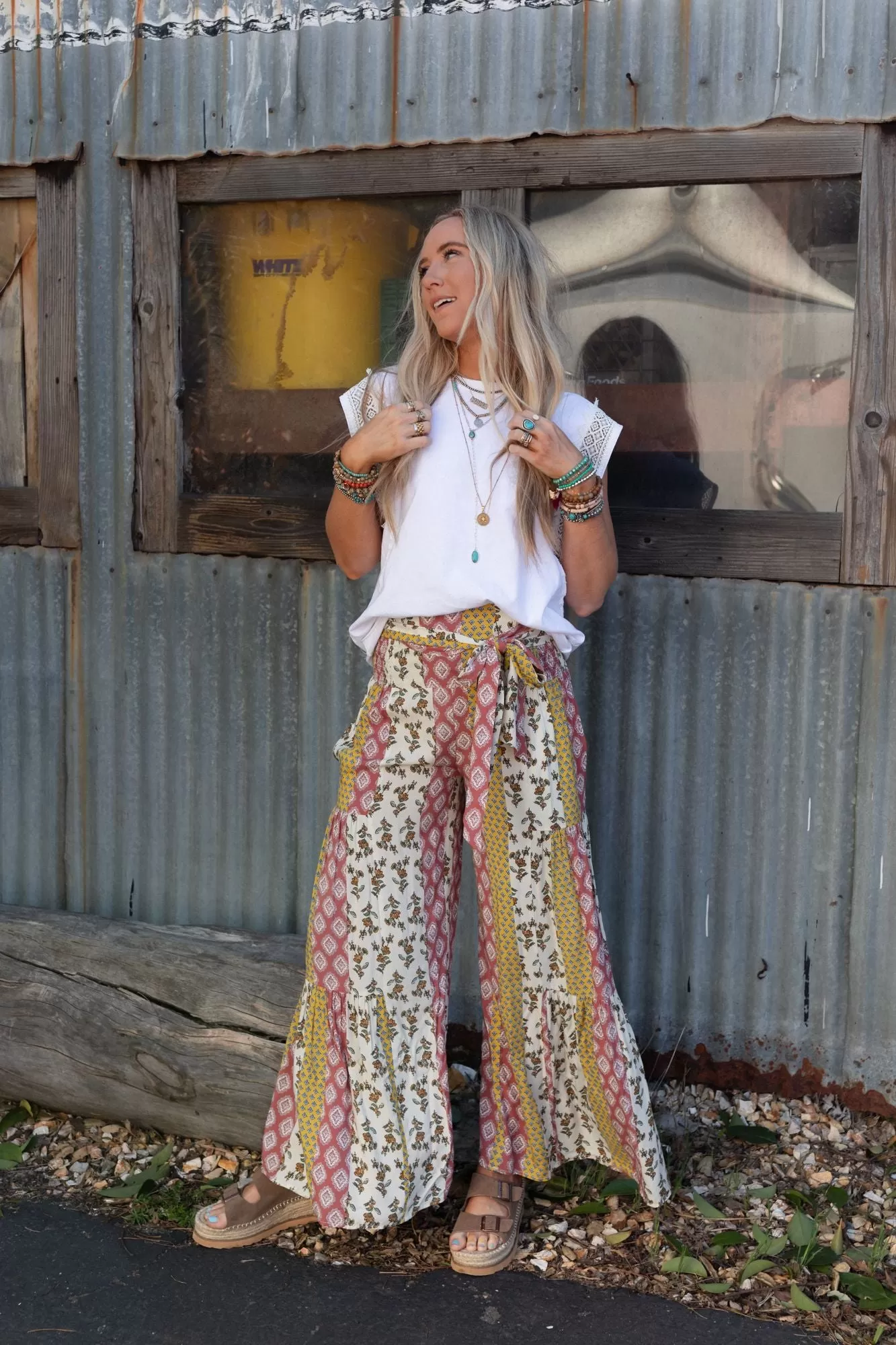 Secret Admirer Printed Pants - Patchwork Multi