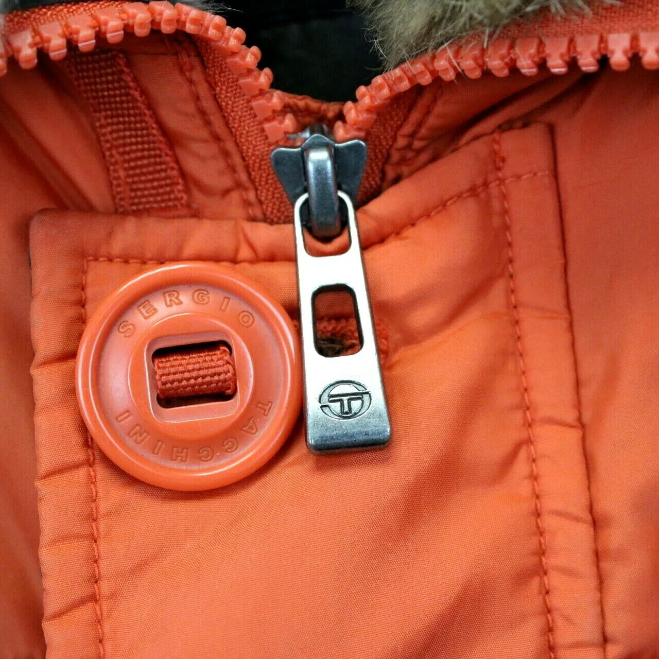 SERGIO TACCHINI Puffer Down Jacket Orange | Medium