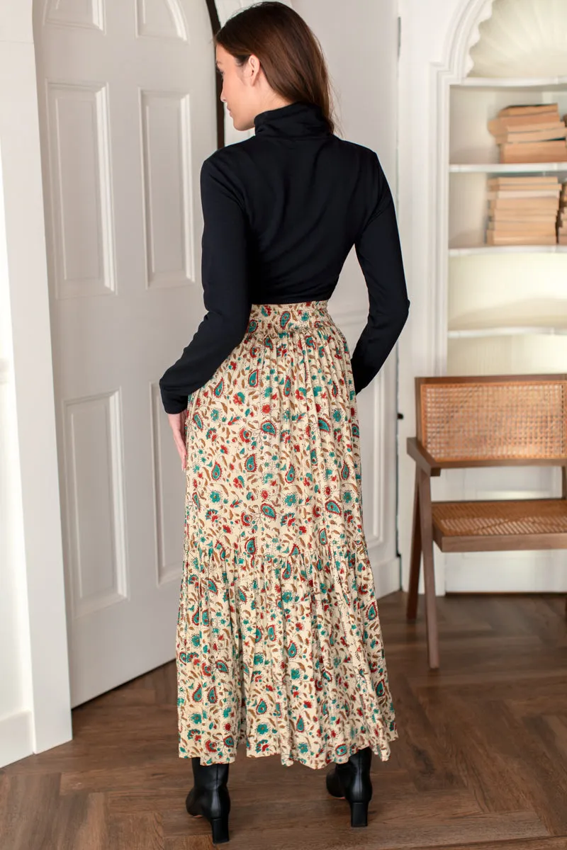 Shirred Skirt - Leela Print