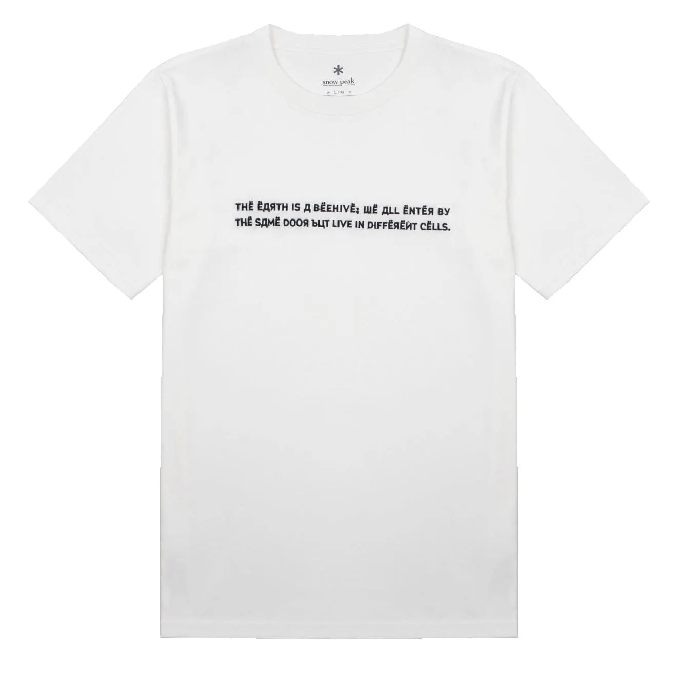 Snow Peak Typography Tee White