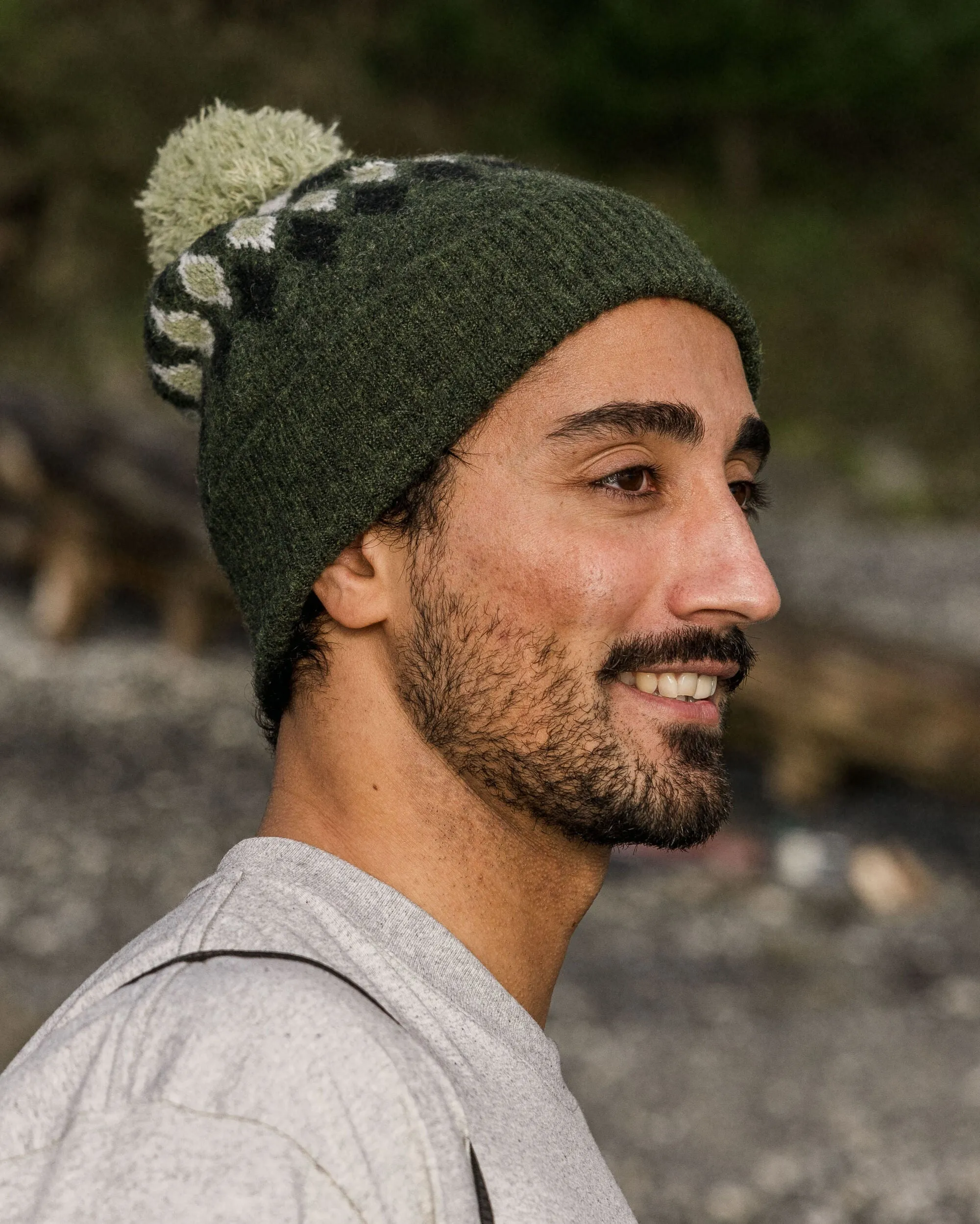 Snowdrop Recycled Bobble Hat - Khaki