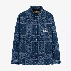 SP x Scarface Denim Paisley Mens Jacket (Blue)