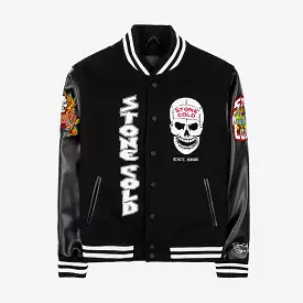 SP x WWE Stone Cold Varsity Mens Jacket (Black/Blue)