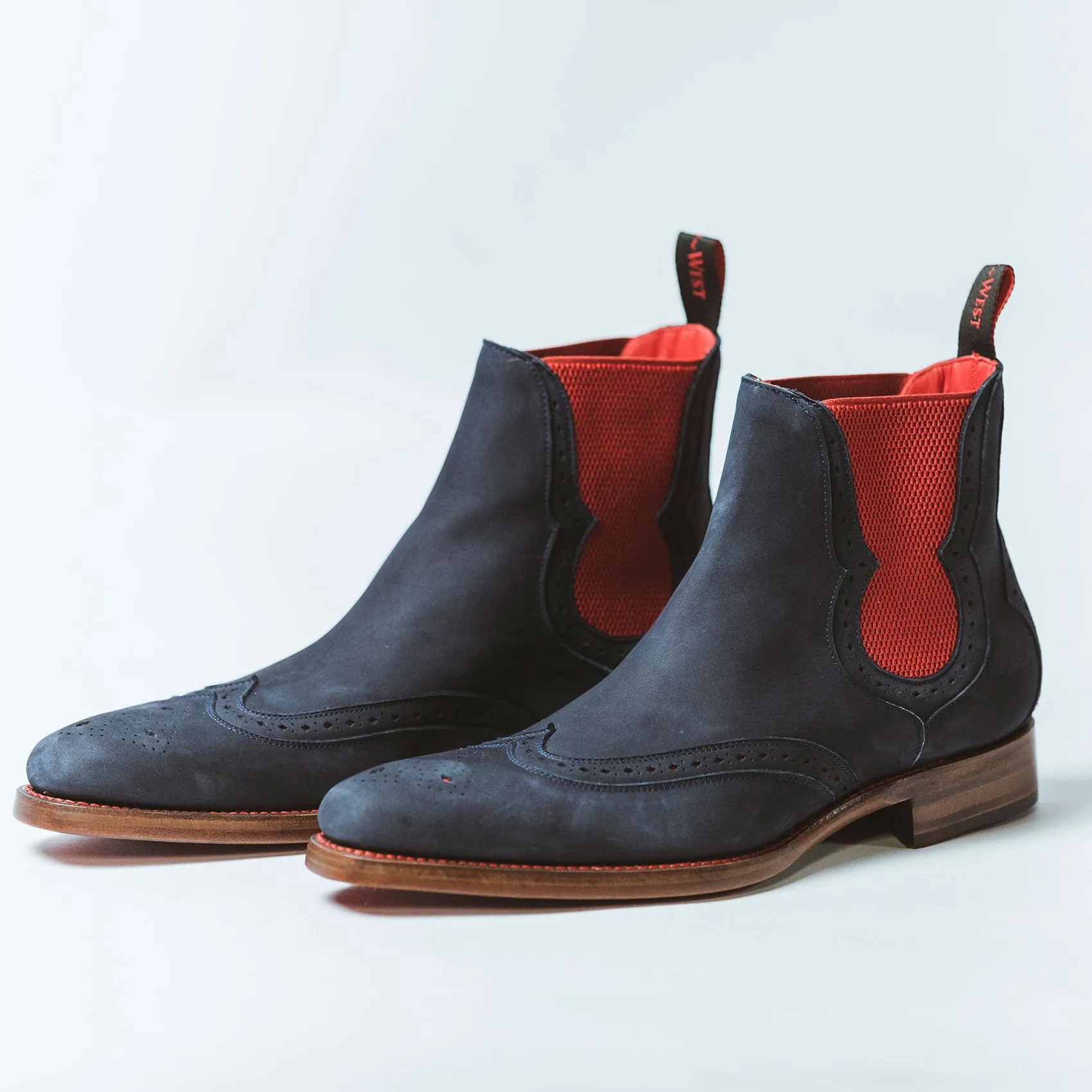 Spite Navy Suede Chelsea Boot