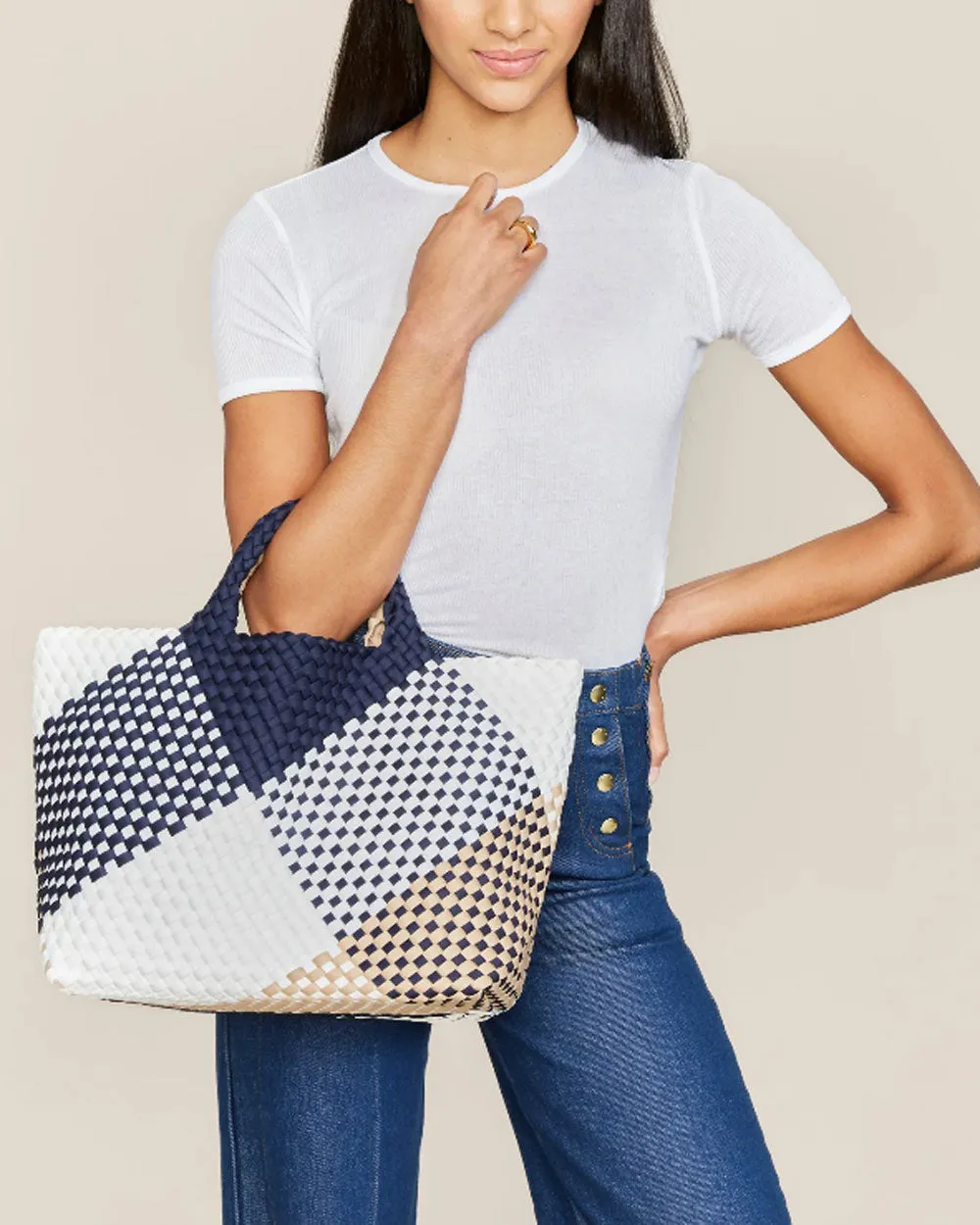 St. Barths Medium Graphic Geo Tote in Somerset