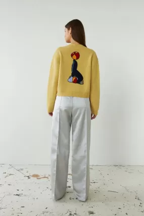 Stella Nova Sweater With Circus Embroidery - Spring Yellow: L