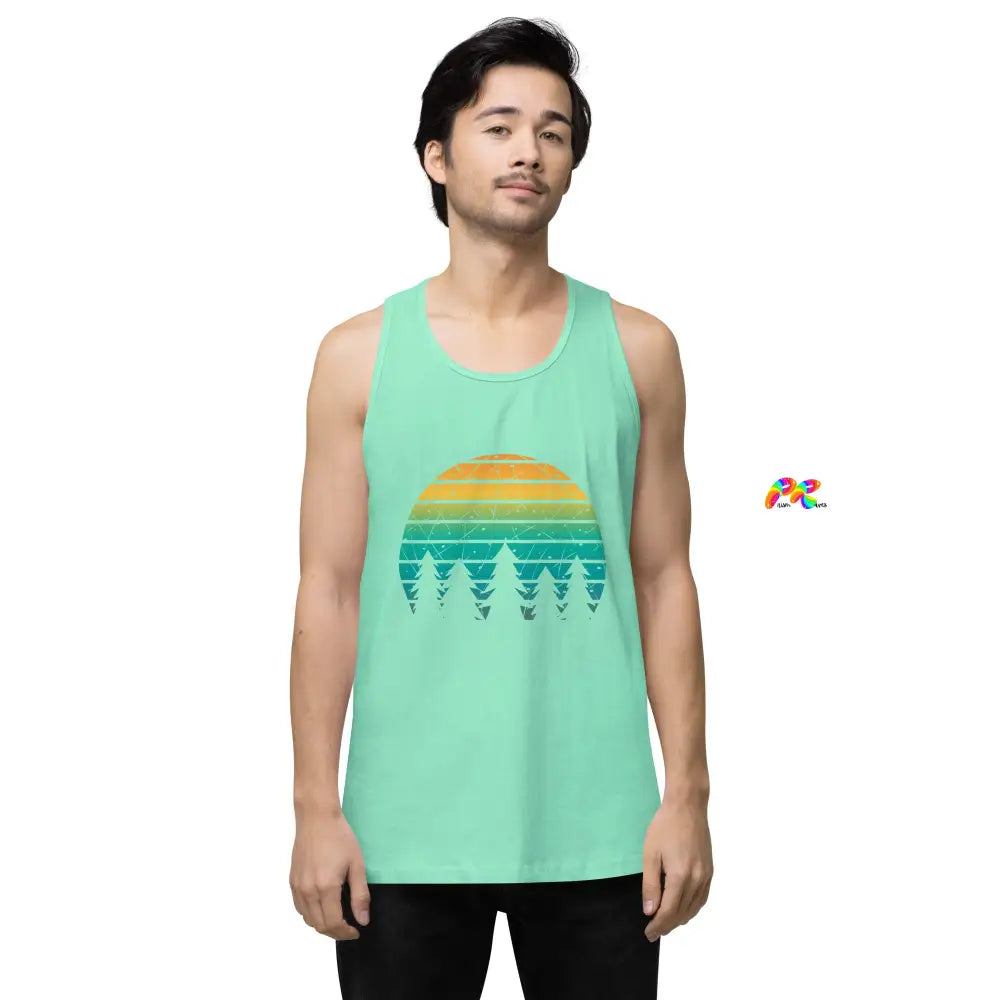 Sunset Pines Men’s premium Tank Top