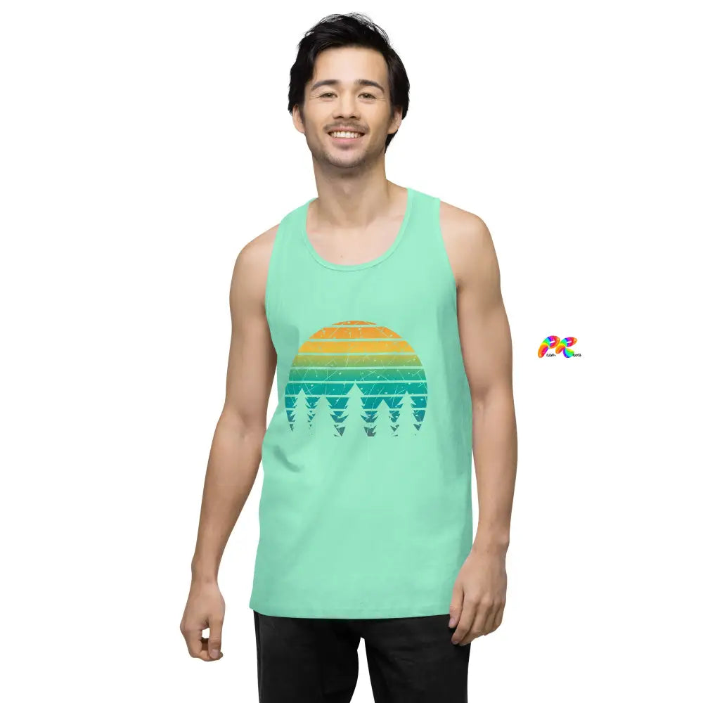 Sunset Pines Men’s premium Tank Top