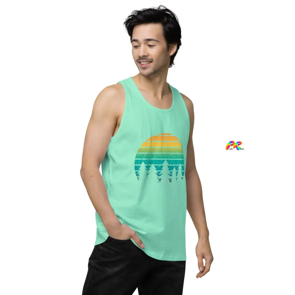 Sunset Pines Men’s premium Tank Top