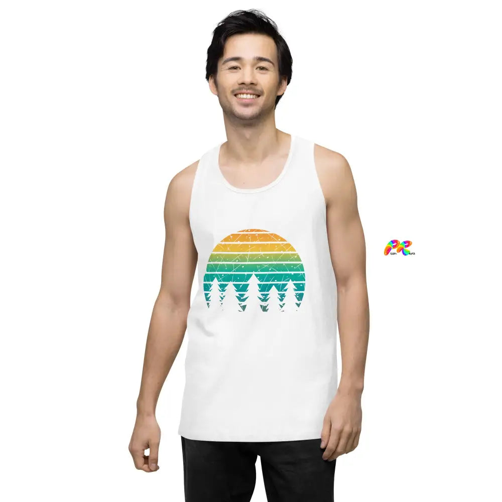 Sunset Pines Men’s premium Tank Top