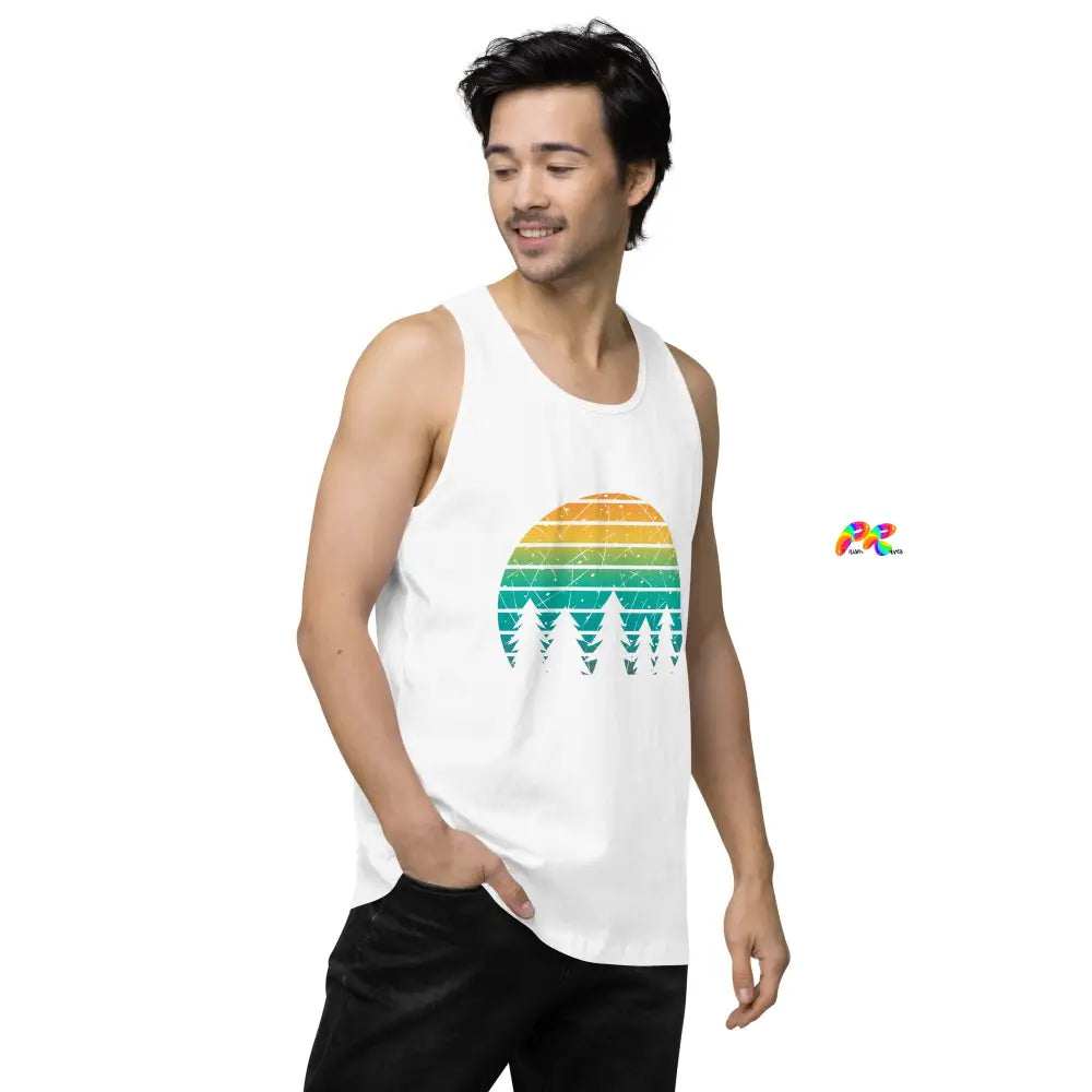 Sunset Pines Men’s premium Tank Top