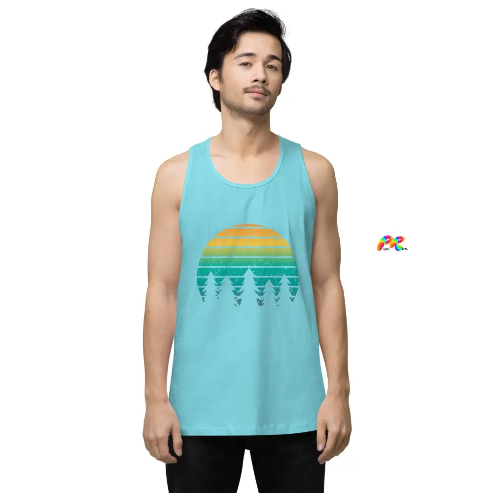 Sunset Pines Men’s premium Tank Top