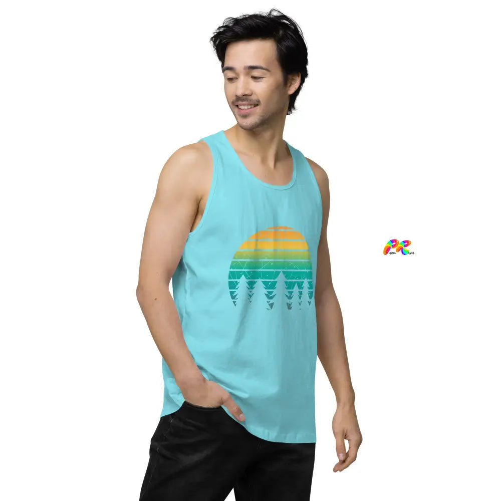 Sunset Pines Men’s premium Tank Top