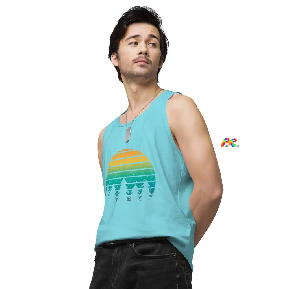 Sunset Pines Men’s premium Tank Top